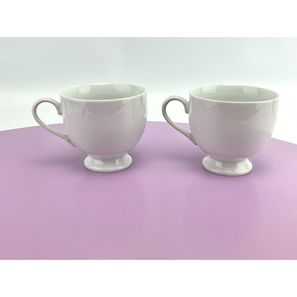 Pair of vintage 80s mugs, Mikasa Fine China LDB01 Classic Flair Peach - Picture 5 of 10